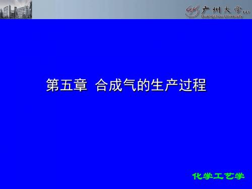 第五章合成气的生产过程