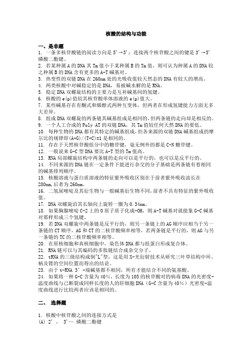 核酸的结构与功能
