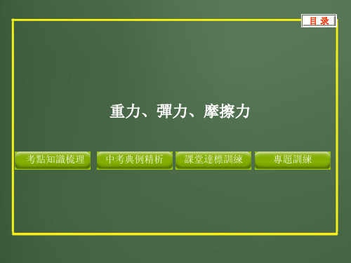 人教版中考物理课件-重力、弹力、摩擦力