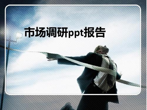 市场调研ppt报告