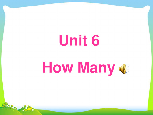 pep人教三年级英语下册 Unit 6 How many Part B 优质课件 .ppt