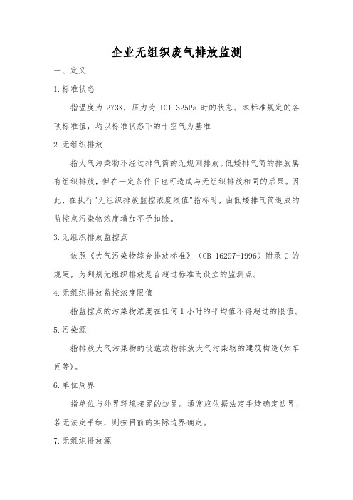 企业无组织废气排放监测