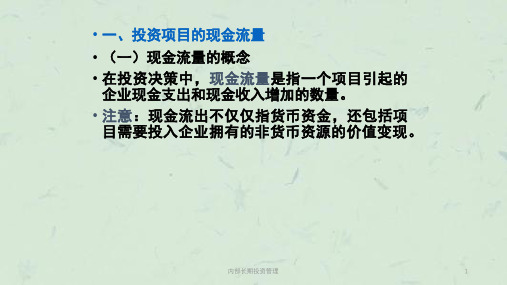 内部长期投资管理课件
