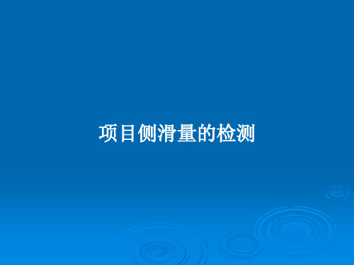 项目侧滑量的检测PPT教案