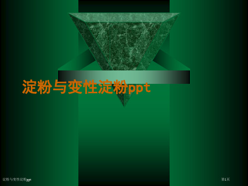 淀粉与变性淀粉ppt