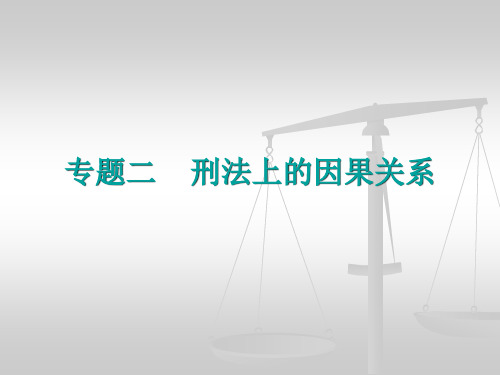 4. 刑法上的因果关系