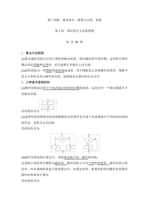 第14篇 算法初步、推理与证明、复数(DOC)