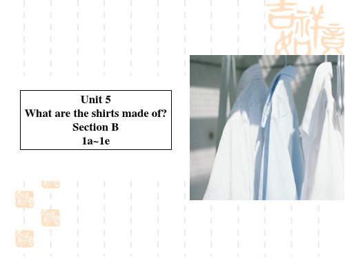 九年级(初三)英语Unit5 Section B (1a~1e)
