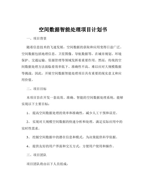 空间数据智能处理项目计划书