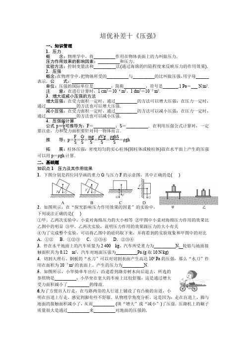 10.培优补差十《压强》