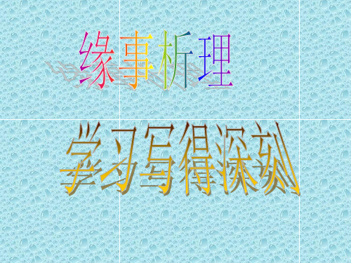 最新人教版语文必修课精品课件 学习写得深刻 课件