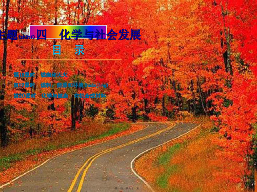 中考化学复习方案 主题四 化学与社会发展课件 