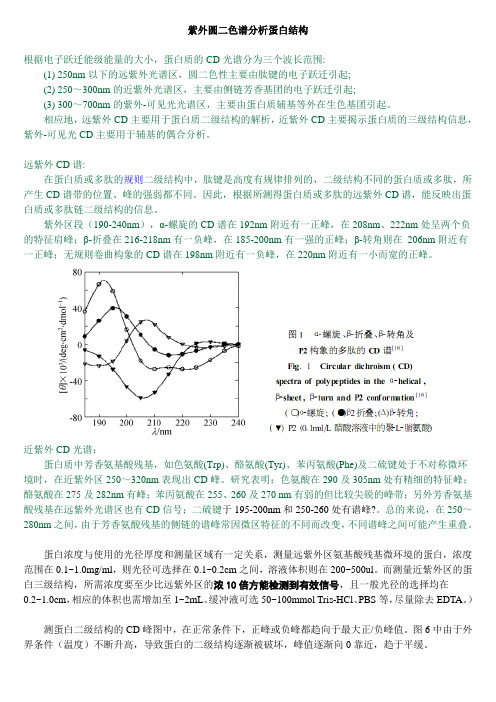 紫外圆二色谱分析蛋白结构