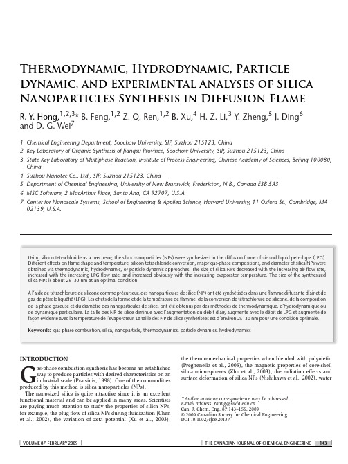Thermodynamic_Hydrodynamic_Particle Dynamic and Experimental__ Analyses of Silica Nanoparticles Synt