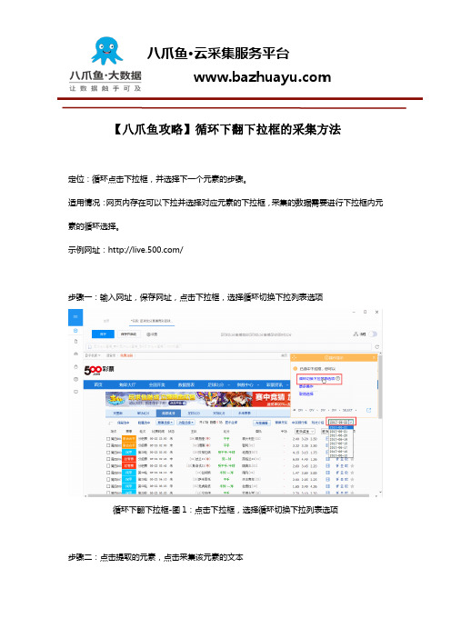 【八爪鱼攻略】循环下翻下拉框的采集方法