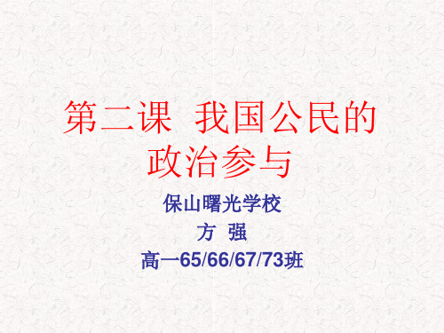 2.1民主选举ppt