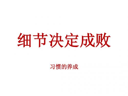 (细节决定成功) Office PowerPoint 演示文稿
