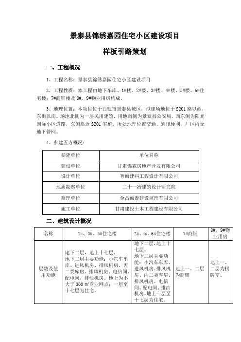 样板策划