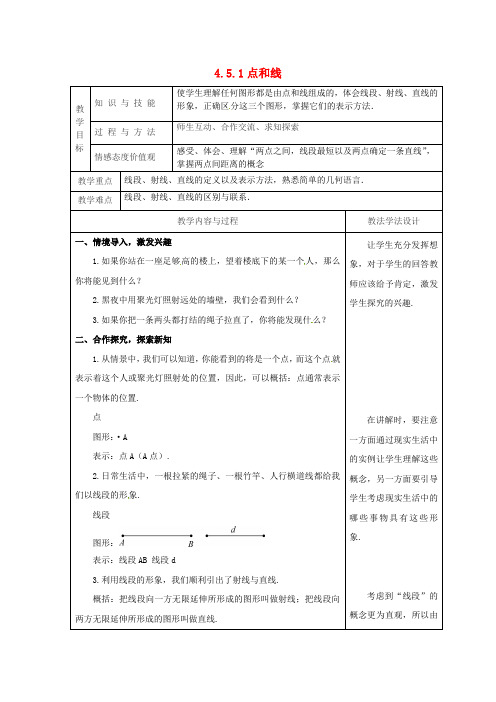 吉林省长春市双阳区七年级数学上册 第四章 图形的初步认识 4.5 最基本的图形—点和线 4.5.1
