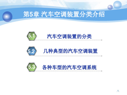 5汽车空调装置分类介绍讲解