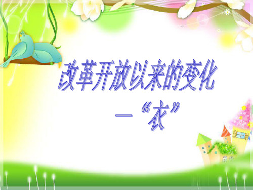 改革开放以来的变化-衣