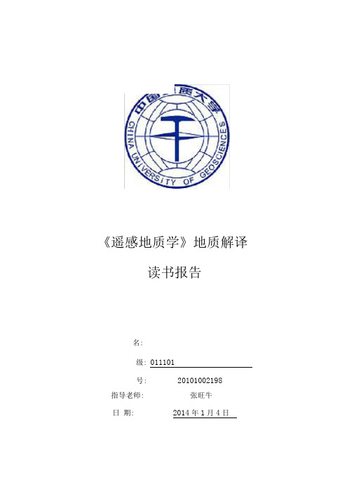 遥感地质学读书报告-中国地质大学(武汉)