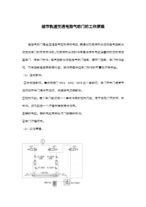 城市轨道交通电控气动门的工作原理