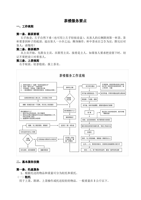 茶楼服务技能