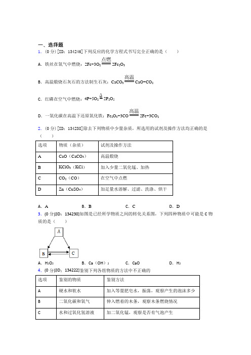 新人教版初中化学九年级上册第十一单元《盐 化肥》测试题(含答案解析)