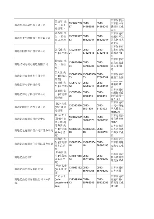 客户联系方式