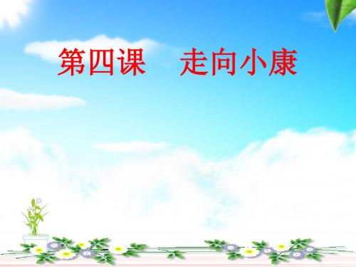 (新)教科版政治九年级全册：第四课 走向小康  课件