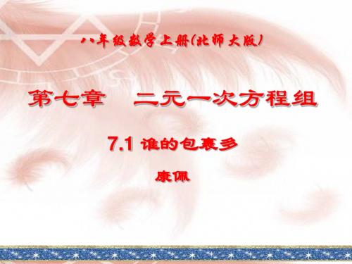 谁的包裹多ppt2 北师大版