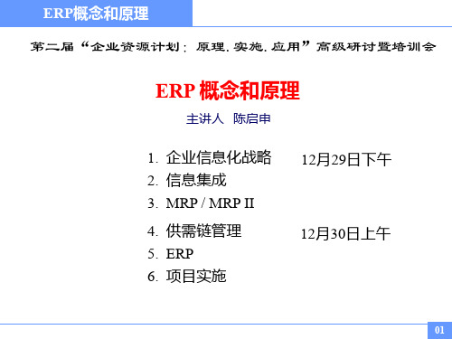 ERP原理高级培训资料共121页