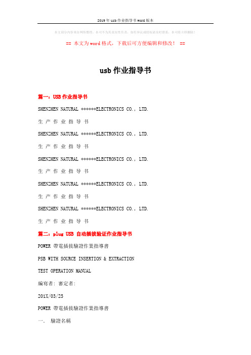 2019年usb作业指导书word版本 (9页)