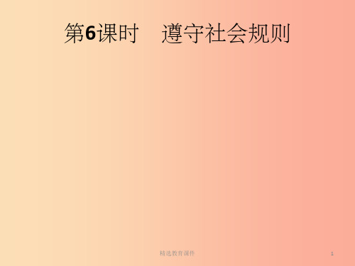 中考道德与法治总复习优化设计第一板块基础知识过关第6课时遵守社会规则课件