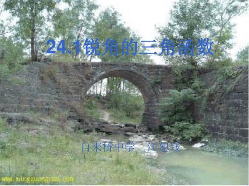 沪科版九年级上数学：25.1锐角的三角函数课件1(1)