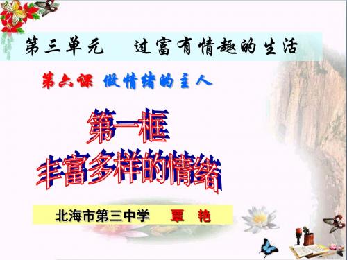 【初中政治】丰富多样的情绪ppt优秀课件4