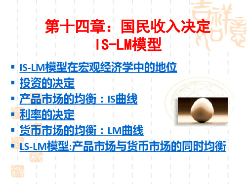第十四章：国民收入决定：IS-LM模型