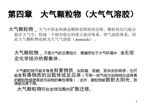 大气环境化学(4) 大气颗粒物