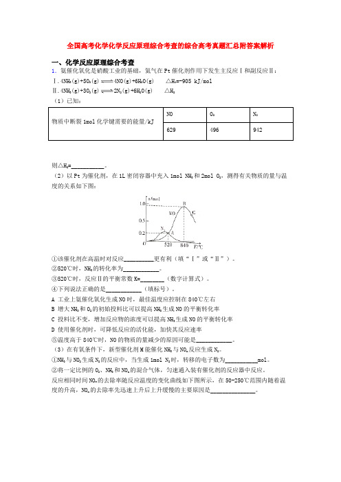 全国高考化学化学反应原理综合考查的综合高考真题汇总附答案解析