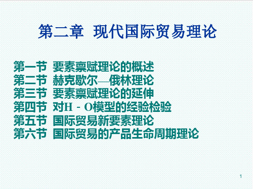 推荐-第四章国际贸易的现代与当代理论1 精品