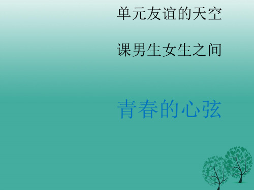 青春的心弦PPT课件