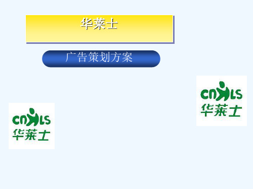 华莱士广告策划方案简述课件(PPT17张)