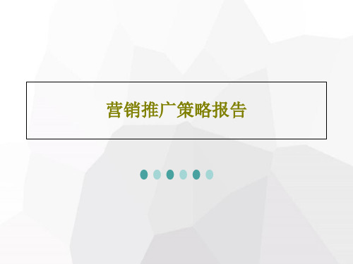 营销推广策略报告61页PPT