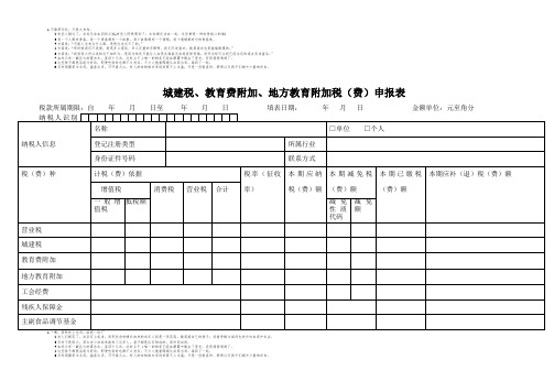 城建税、教育费附加、地方教育附加税