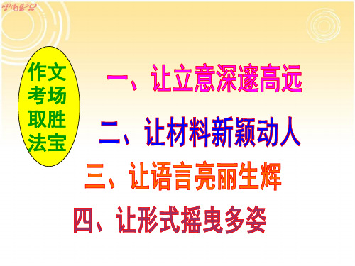 初中作文考场取胜法宝优秀课件