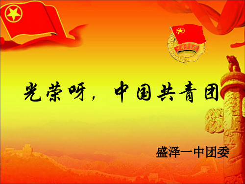 共青团的入团条件