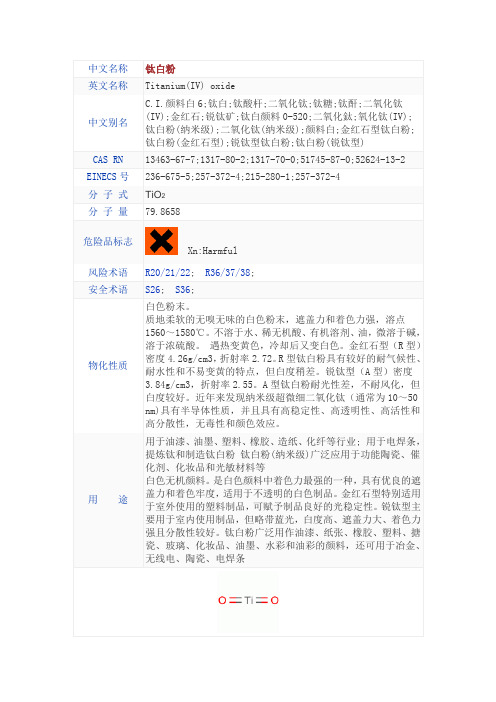 钛白粉