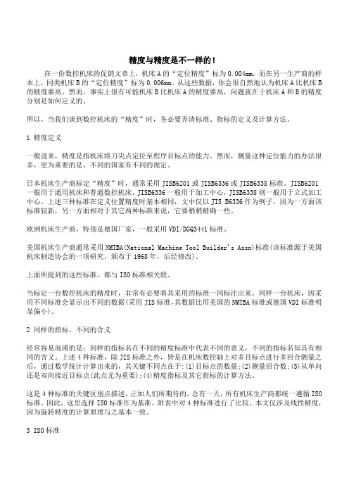 精度标准
