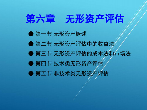 (王丽南)资产评估第六章 无形资产评估